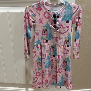 Gigi and Max Pink Nutcracker Themed Dress